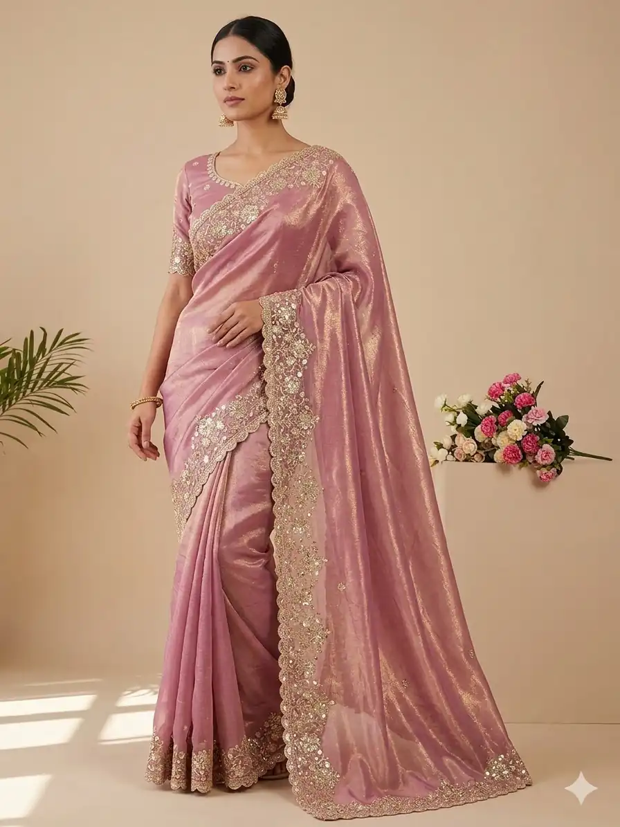 JR 670 Peach in Space Silk Embroidery Work & Zari Work Saree . Available at ₹1949 only. Delivery 4-6 Working Days. Shop now. | Creative Sarees, Bollywood Sarees, Designer Sarees, Embroidered Sarees, Ethnic Saree, Modern Digital sarees, Party Wear Sarees, Sarees