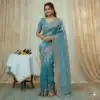 JR 670 Sky Blue in Space Silk Embroidery Work & Zari Work Saree . Available at ₹1949 only. Delivery 4-6 Working Days. Shop now. | Creative Sarees, Bollywood Sarees, Designer Sarees, Embroidered Sarees, Ethnic Saree, Modern Digital sarees, Party Wear Sarees, Sarees