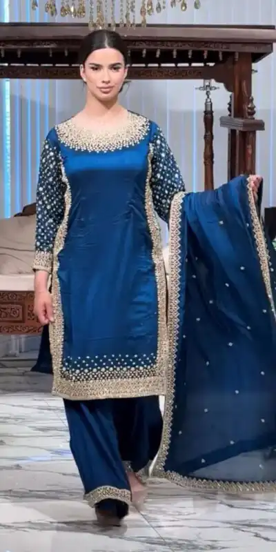 ZB 5056 Blue in Color Natural Crepe Embroidery Work Salwar Suit . Wedding, Party, Festive, Events, Get it for ₹2199. Delivery 4-6 Working Days. Shop now. | Casual Suits, Jump Suits, Creative suits, Designer Suits, Palazzo Suits, Party Wear Suits, Patiala Suits, Salwar suit, Straight Suits
