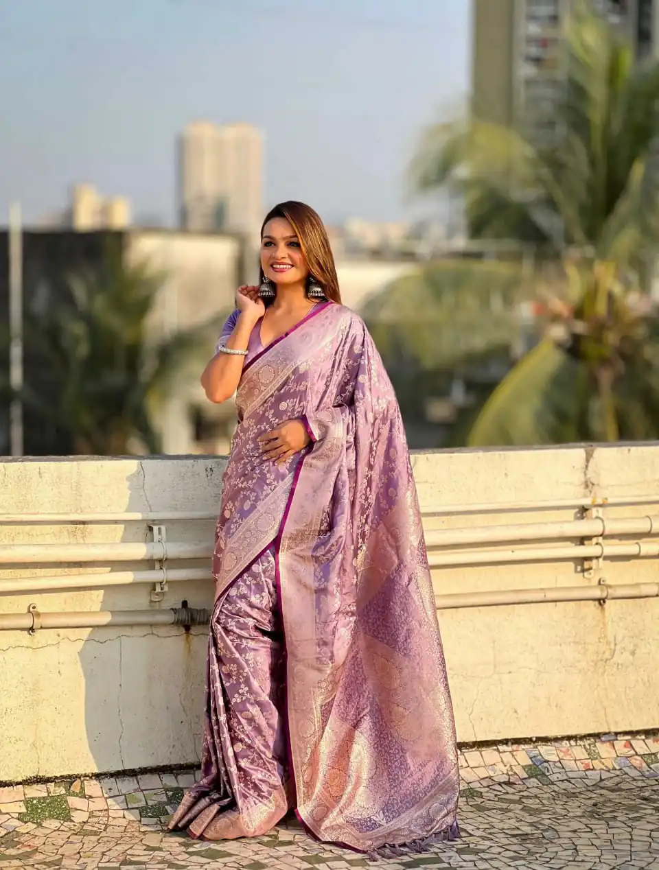 KPR 290 Lavender in Soft Lichi Silk Jacquard Work Designer Work Saree . Exclusive Offer ₹1349. Delivery 4-6 Working Days. Shop now. | Creative Sarees, Bollywood Sarees, Designer Sarees, Embroidered Sarees, Ethnic Saree, Modern Digital sarees, Party Wear Sarees, Sarees