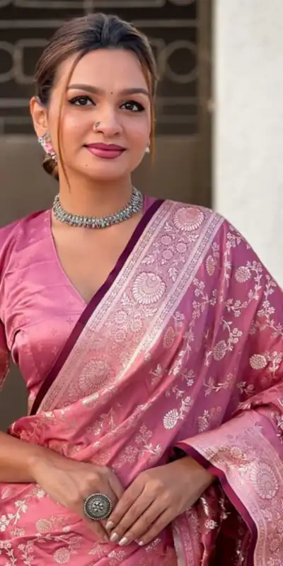 KPR 290 Peach in Soft Lichi Silk Jacquard Work Designer Work Saree . Exclusive Offer ₹1349. Delivery 4-6 Working Days. Shop now. | Creative Sarees, Bollywood Sarees, Designer Sarees, Embroidered Sarees, Ethnic Saree, Modern Digital sarees, Party Wear Sarees, Sarees