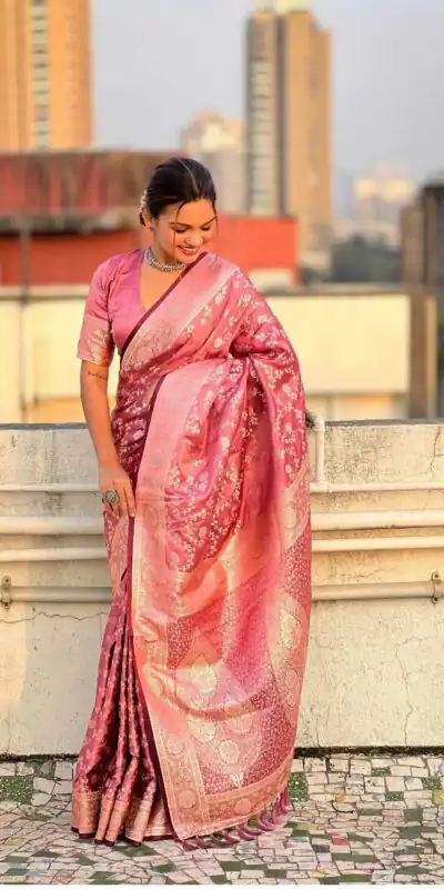 KPR 290 Peach in Soft Lichi Silk Jacquard Work Designer Work Saree . Exclusive Offer ₹1349. Delivery 4-6 Working Days. Shop now. | Creative Sarees, Bollywood Sarees, Designer Sarees, Embroidered Sarees, Ethnic Saree, Modern Digital sarees, Party Wear Sarees, Sarees