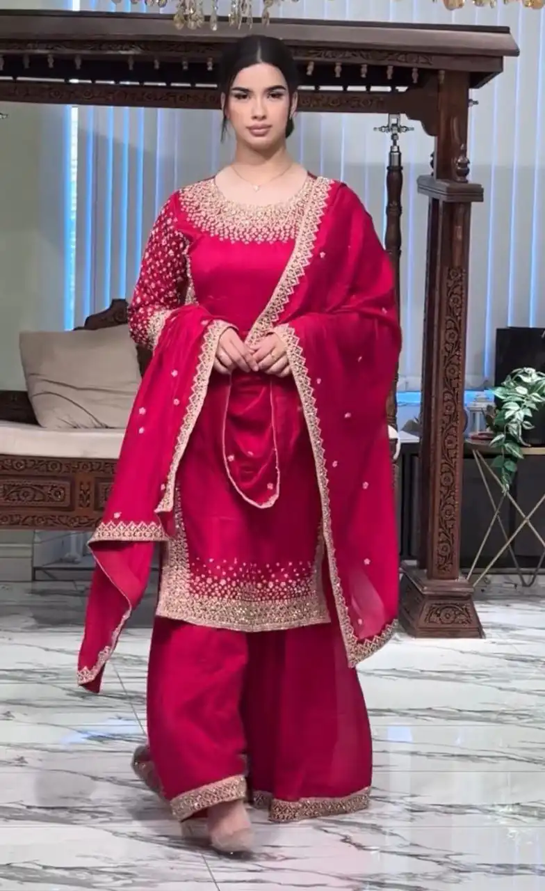 ZB 5056 Pink in Color Natural Crepe Embroidery Work Salwar Suit . Wedding, Party, Festive, Events, Get it for ₹2199. Delivery 4-6 Working Days. Shop now. | Casual Suits, Jump Suits, Creative suits, Designer Suits, Palazzo Suits, Party Wear Suits, Patiala Suits, Salwar suit, Straight Suits
