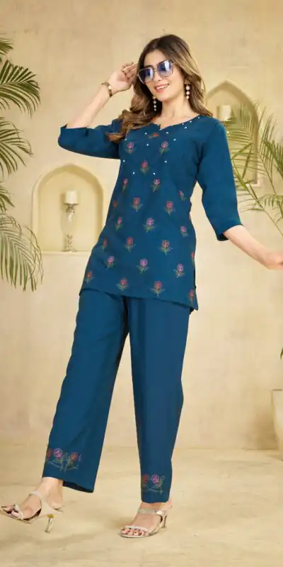 DIVA 158 Teal Viscose Rayon Kurti with Embroidery Work & Mirror Work. Wedding, Party, Festive Grab it for ₹1749. Delivery 4-6 Working Days. Shop now. | Bollywood Kurti, Creative Kurtis, Designer Kurti, Kurti, Party Wear Kurti, Selfie Kurti