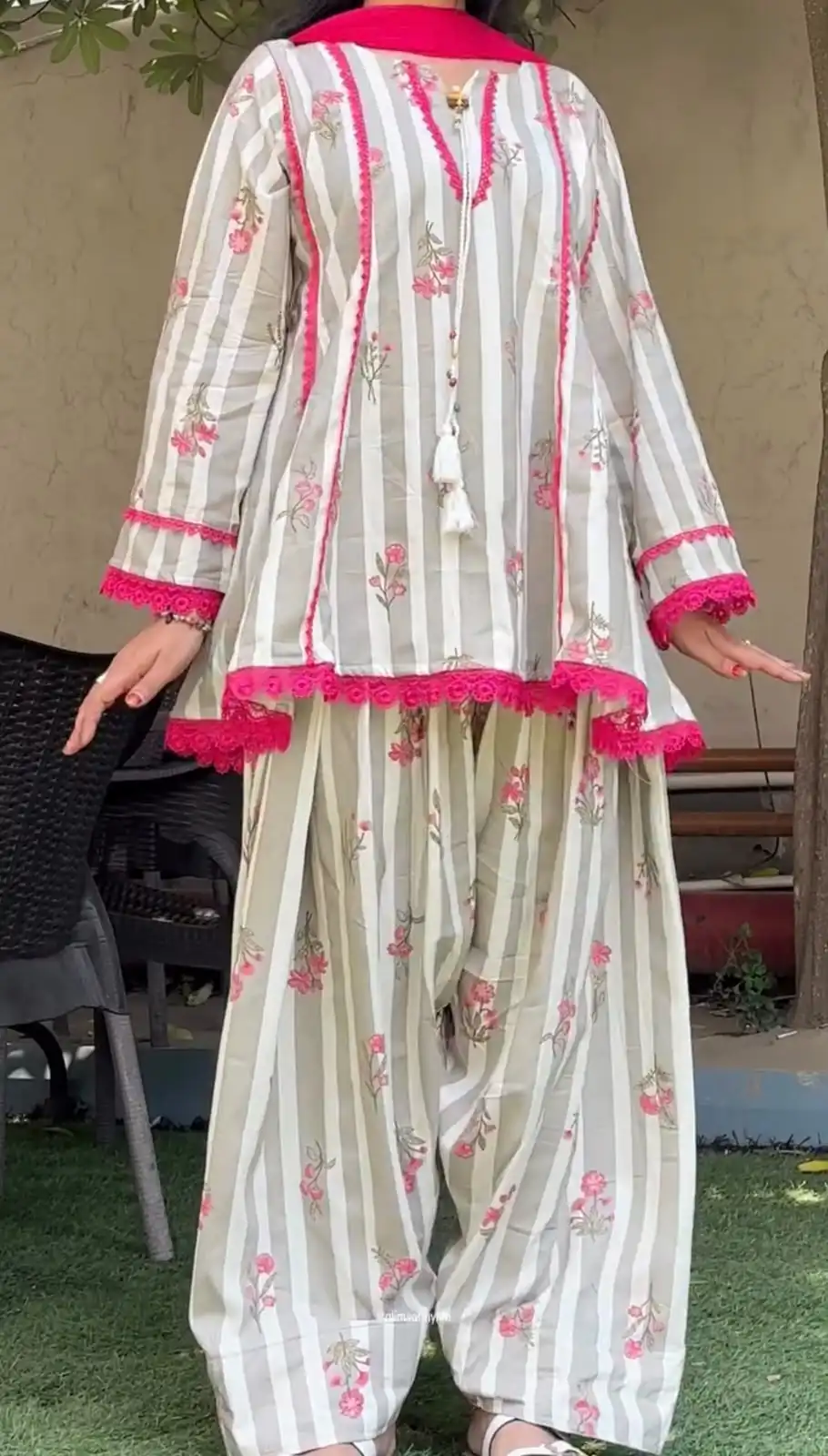 Fancy Grey Natural Crep Digital Print Work Salwar Suit