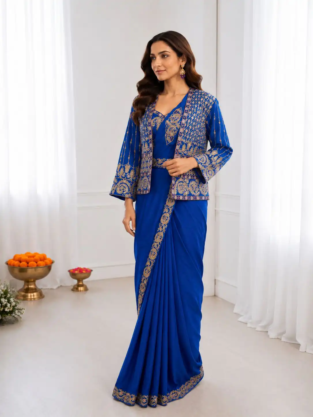 BB 64 Blue Crep Silk Saree with Embroidery Work & Sequins Work. Affordable Price ₹2499. Delivery 4-6 Working Days. Shop now. | Creative Sarees, Bollywood Sarees, Designer Sarees, Embroidered Sarees, Ethnic Saree, Modern Digital sarees, Party Wear Sarees, Sarees