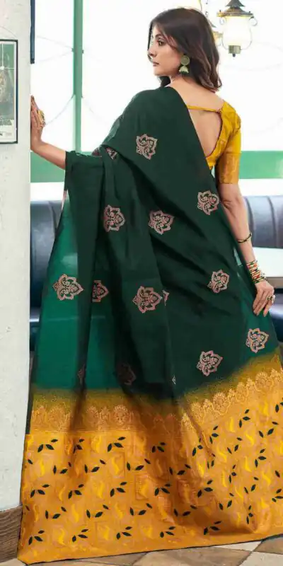 KPR 217 Green Soft Lichi Silk Jacquard Work Saree with Designer Work Wedding, Party, Festive, Events, Deal ₹1299. Delivery 4-6 Working Days. Shop now. | Creative Sarees, Bollywood Sarees, Designer Sarees, Embroidered Sarees, Ethnic Saree, Modern Digital sarees, Party Wear Sarees, Sarees