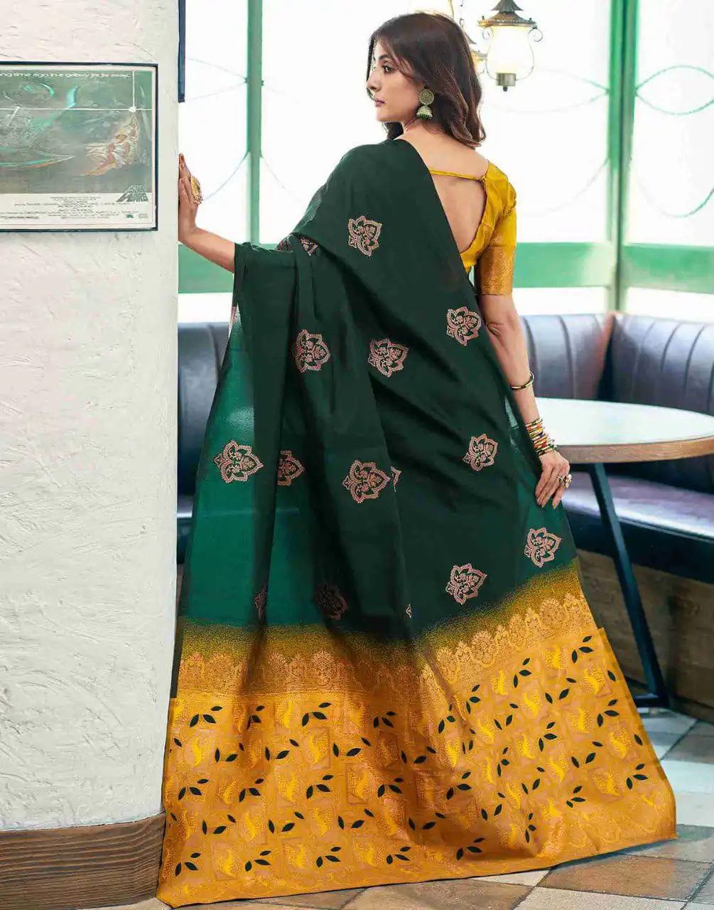 KPR 217 Green Soft Lichi Silk Jacquard Work Saree with Designer Work Wedding, Party, Festive, Events, Deal ₹1299. Delivery 4-6 Working Days. Shop now. | Creative Sarees, Bollywood Sarees, Designer Sarees, Embroidered Sarees, Ethnic Saree, Modern Digital sarees, Party Wear Sarees, Sarees