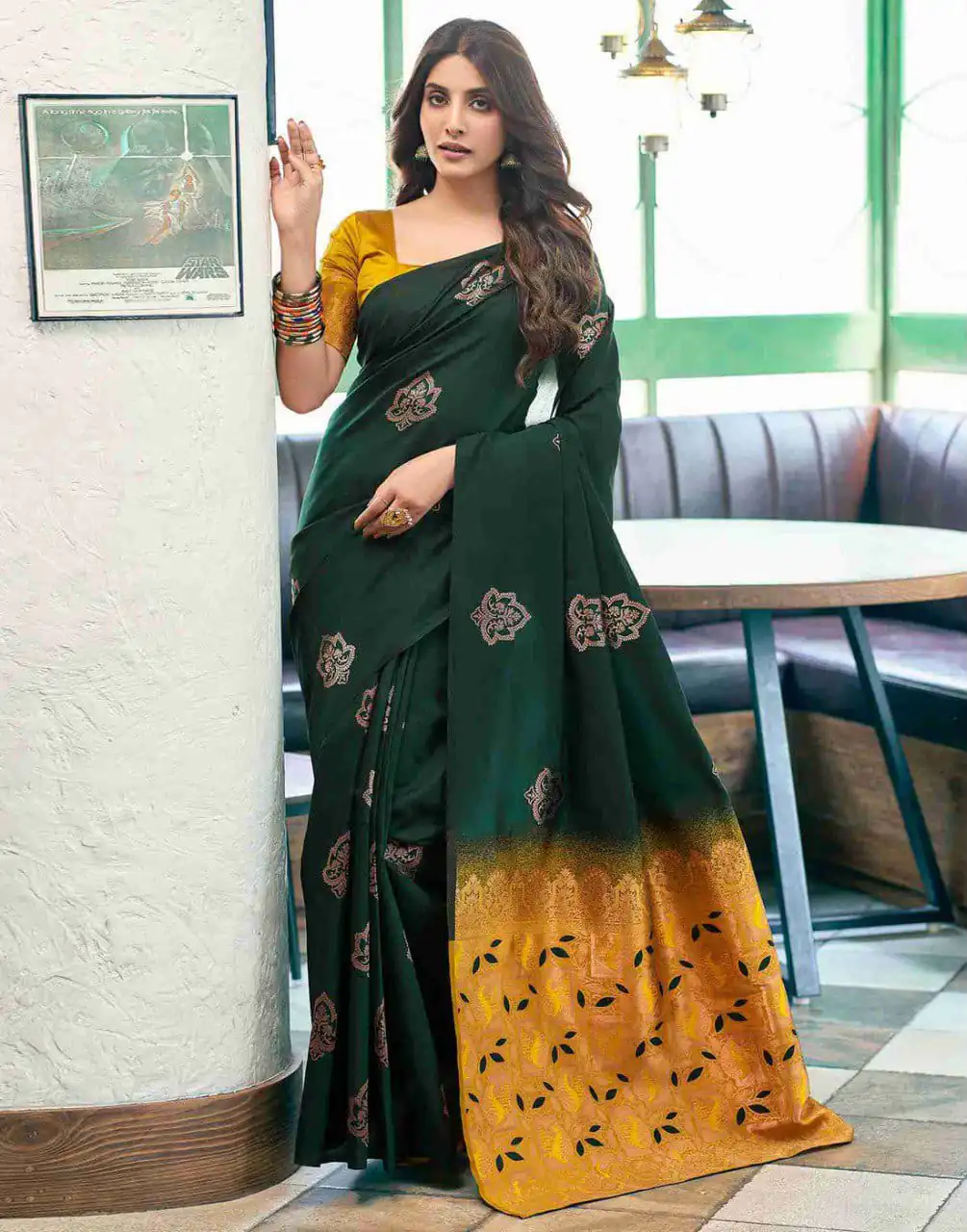 KPR 217 Green Soft Lichi Silk Jacquard Work Saree with Designer Work Wedding, Party, Festive, Events, Deal ₹1299. Delivery 4-6 Working Days. Shop now. | Creative Sarees, Bollywood Sarees, Designer Sarees, Embroidered Sarees, Ethnic Saree, Modern Digital sarees, Party Wear Sarees, Sarees