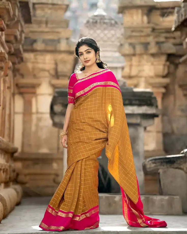 KPR 287 Mustered Color Yellow Soft Lichi Silk Saree with Jacquard Work. Best Price ₹1449. Delivery 4-6 Working Days. Shop now. | Creative Sarees, Bollywood Sarees, Designer Sarees, Embroidered Sarees, Ethnic Saree, Modern Digital sarees, Party Wear Sarees, Sarees