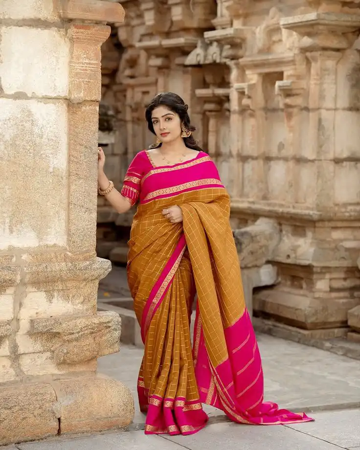 KPR 287 Mustered Color Yellow Soft Lichi Silk Saree with Jacquard Work. Best Price ₹1449. Delivery 4-6 Working Days. Shop now. | Creative Sarees, Bollywood Sarees, Designer Sarees, Embroidered Sarees, Ethnic Saree, Modern Digital sarees, Party Wear Sarees, Sarees