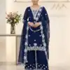 LG 2119 Navy Blue in Georgette Work Embroidery Work & Sequins Work Salwar Suit . Grab it for ₹1999. Delivery 4-6 Working Days. Shop now. | Casual Suits, Jump Suits, Creative suits, Designer Suits, Palazzo Suits, Party Wear Suits, Patiala Suits, Salwar suit, Straight Suits