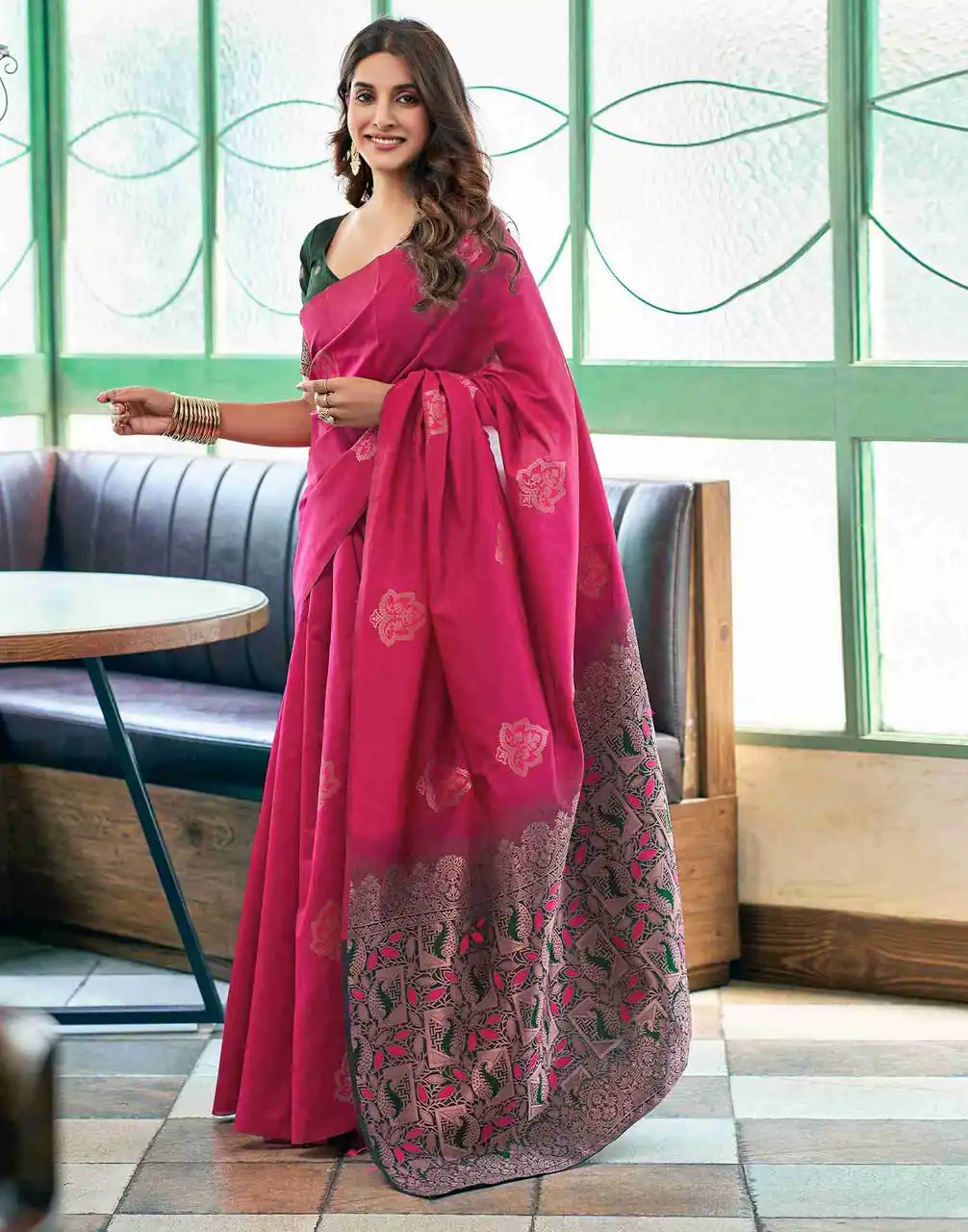 KPR 217 Pink Soft Lichi Silk Jacquard Work Saree with Designer Work Wedding, Party, Festive, Events, Deal ₹1299. Delivery 4-6 Working Days. Shop now. | Creative Sarees, Bollywood Sarees, Designer Sarees, Embroidered Sarees, Ethnic Saree, Modern Digital sarees, Party Wear Sarees, Sarees