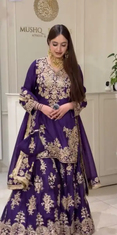 RTC 6041 Purple Chinon Silk Salwar Suit Perfect for Wedding, Party, Ganesh Chaturthi, Baby Shower, Makar Sankranti – . Affordable Price ₹2649. De | Casual Suits, Jump Suits, Creative suits, Designer Suits, Palazzo Suits, Party Wear Suits, Patiala Suits, Salwar suit, Straight Suits