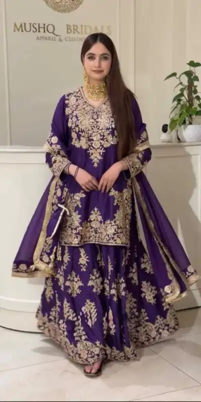 RTC 6041 Purple Chinon Silk Salwar Suit Perfect for Wedding, Party, Ganesh Chaturthi, Baby Shower, Makar Sankranti – . Affordable Price ₹2649. De | Casual Suits, Jump Suits, Creative suits, Designer Suits, Palazzo Suits, Party Wear Suits, Patiala Suits, Salwar suit, Straight Suits