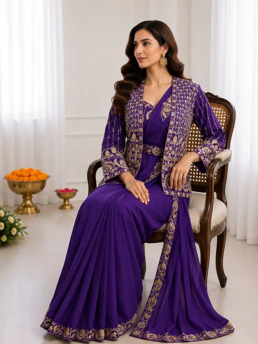 BB 64 Blue Purple Silk Saree with Embroidery Work & Sequins Work. Affordable Price ₹2499. Delivery 4-6 Working Days. Shop now. | Creative Sarees, Bollywood Sarees, Designer Sarees, Embroidered Sarees, Ethnic Saree, Modern Digital sarees, Party Wear Sarees, Sarees