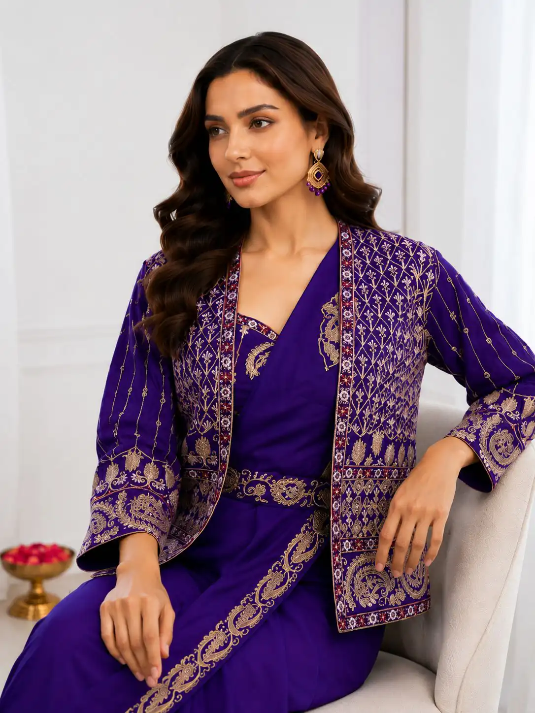 BB 64 Blue Purple Silk Saree with Embroidery Work & Sequins Work. Affordable Price ₹2499. Delivery 4-6 Working Days. Shop now. | Creative Sarees, Bollywood Sarees, Designer Sarees, Embroidered Sarees, Ethnic Saree, Modern Digital sarees, Party Wear Sarees, Sarees