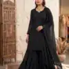 BE 456 Black Georgette Gown Perfect for Wedding, Party, Makar Sankranti, Karwa Chauth, Ethnic Day – . Now at just ₹2049. Delivery 4-6 Working D | Casual Suits, Jump Suits, Creative suits, Designer Suits, Palazzo Suits, Party Wear Suits, Patiala Suits, Salwar suit, Straight Suits