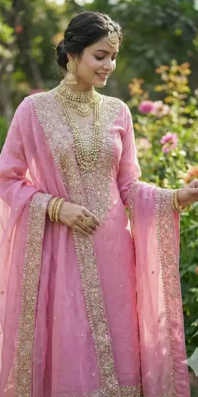 JF 040 Pink Fendy Silk Salwar Suitwith Embroidery Work & Lace Work. Now at just ₹2049. Delivery 4-6 Working Days. Shop now. | Casual Suits, Jump Suits, Creative suits, Designer Suits, Palazzo Suits, Party Wear Suits, Patiala Suits, Salwar suit, Straight Suits