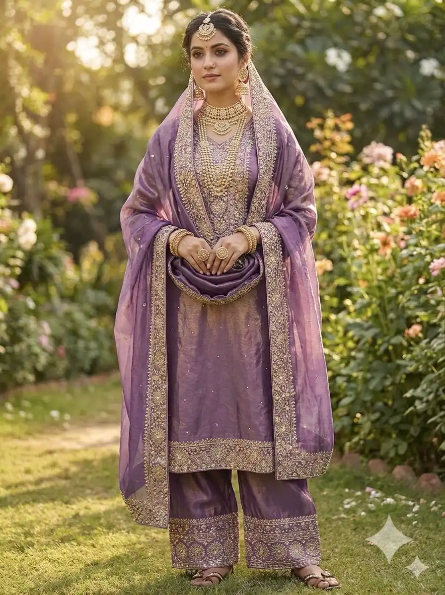 JF 040 Purple Fendy Silk Salwar Suitwith Embroidery Work & Lace Work. Now at just ₹2049. Delivery 4-6 Working Days. Shop now. | Casual Suits, Jump Suits, Creative suits, Designer Suits, Palazzo Suits, Party Wear Suits, Patiala Suits, Salwar suit, Straight Suits