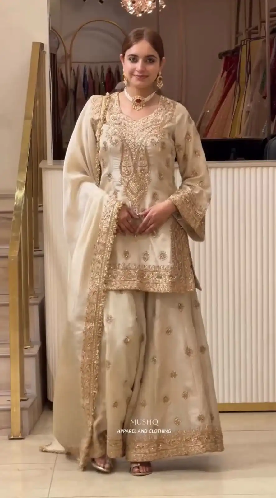 AD 236 Cream Color Chinon Silk Salwar Suit with Embroidery Work. Online Get it for ₹2149. Delivery 4-6 Working Days. Shop now. | Casual Suits, Jump Suits, Creative suits, Designer Suits, Palazzo Suits, Party Wear Suits, Patiala Suits, Salwar suit, Straight Suits