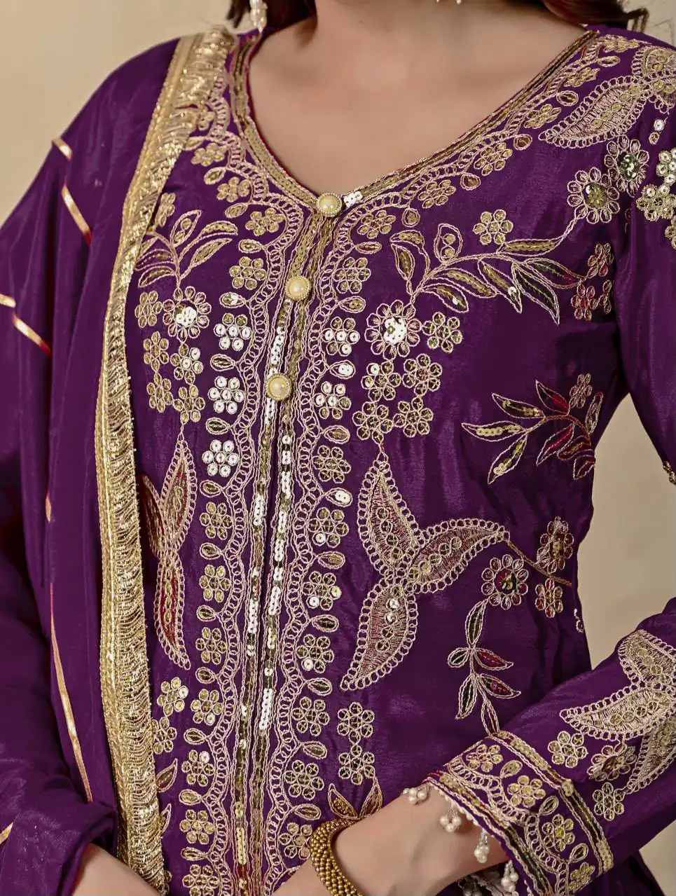 MD 3055 Wine Color Chinon Silk Salwar Suit with Embroidery Work. Online Get it for ₹2149. Delivery 4-6 Working Days. Shop now. | Casual Suits, Jump Suits, Creative suits, Designer Suits, Palazzo Suits, Party Wear Suits, Patiala Suits, Salwar suit, Straight Suits