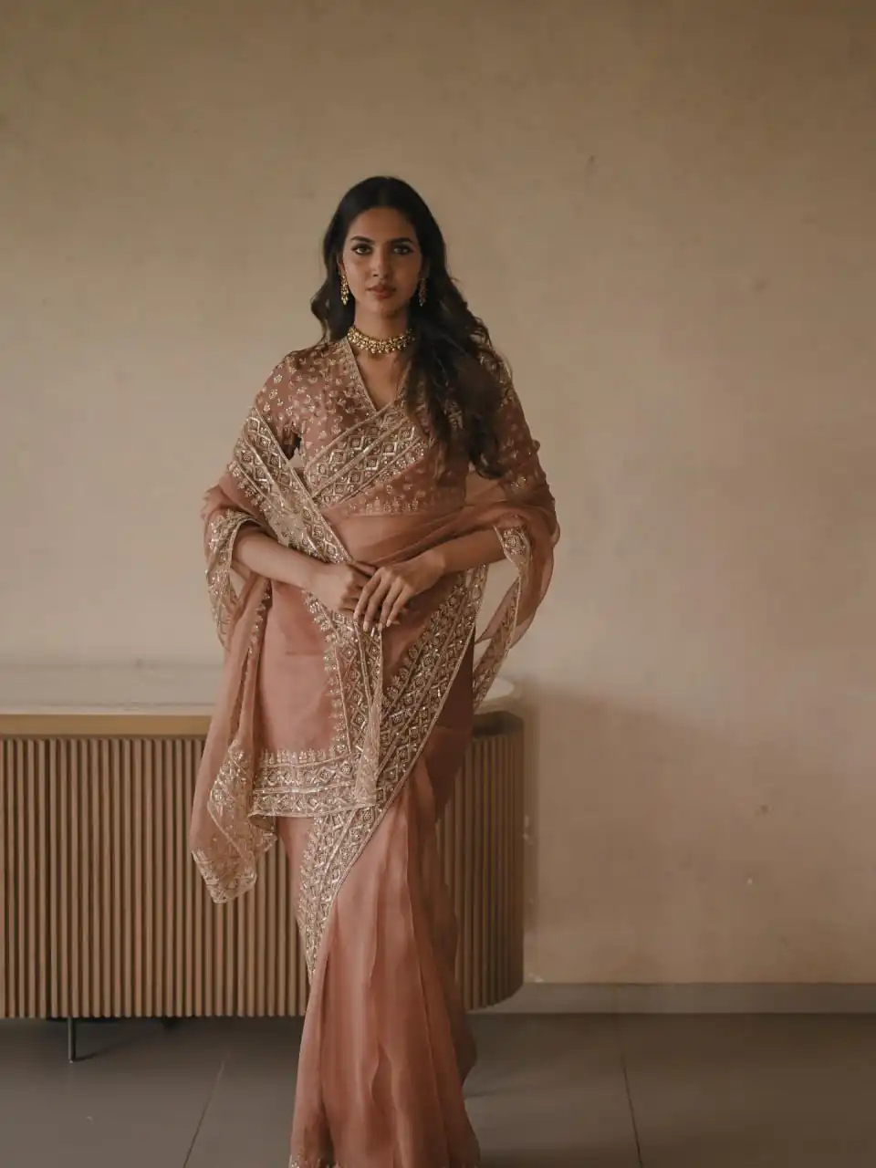 KD 632 Light Brown Soft Tebby Silk Saree. Perfect for Wedding, Party, Onam, Family Gatherings, Mehendi – Festive Deal ₹2099. Delivery 4-6 Working Days | Creative Sarees, Bollywood Sarees, Designer Sarees, Embroidered Sarees, Ethnic Saree, Modern Digital sarees, Party Wear Sarees, Sarees