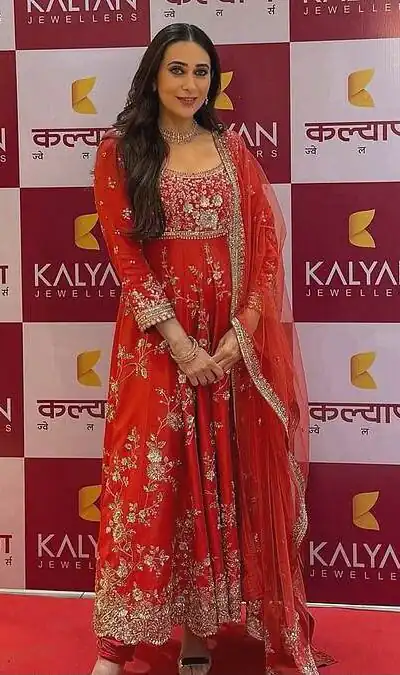 SSR 545 Red in Red Georgette Embroidery Work & Sequins Work Gown . Festive Deal ₹2149. Delivery 4-6 Working Days. Shop now. | Bollywood Gowns, Creative Gowns, Designer Gowns, Embroidered Gowns, Gowns, Party Wear Gowns