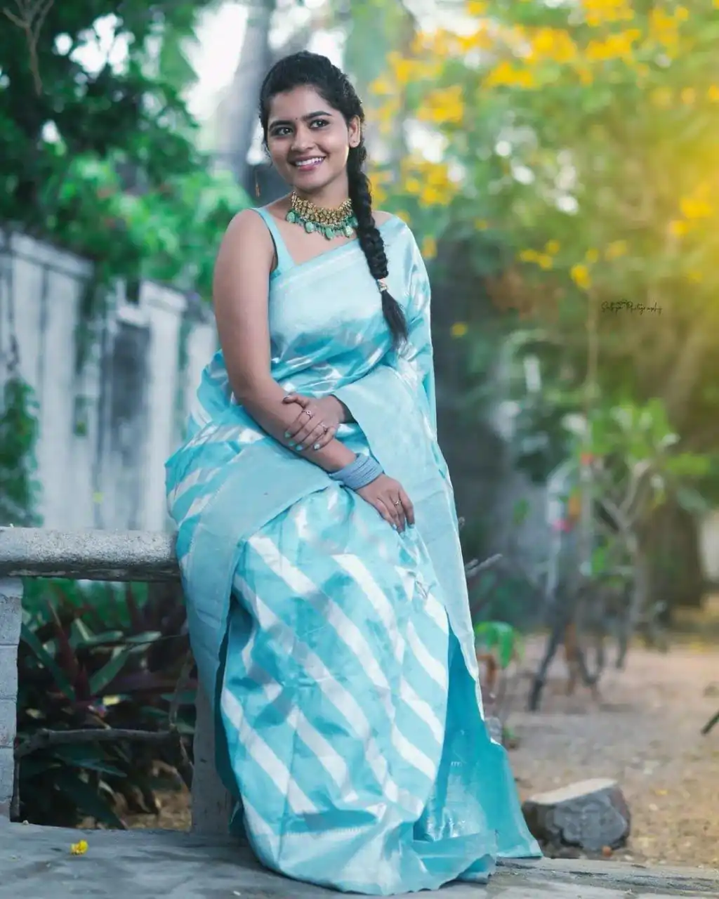 KPR 094 Sky Blue Color Yellow Soft Lichi Silk Saree with Jacquard Work. Best Price ₹1299. Delivery 4-6 Working Days. Shop now. | Creative Sarees, Bollywood Sarees, Designer Sarees, Embroidered Sarees, Ethnic Saree, Modern Digital sarees, Party Wear Sarees, Sarees