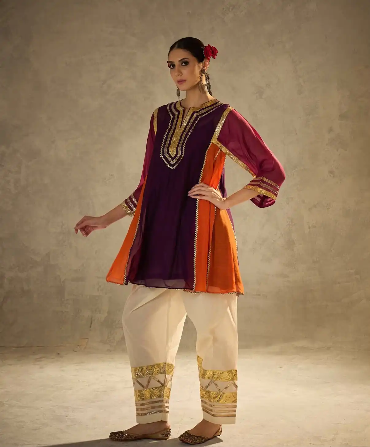 ST 1169 Wine Black Chinon Salwar Suit with Gotta Patti Work. Available at ₹1849 only. Delivery 4-6 Working Days. Shop now. | Casual Suits, Jump Suits, Creative suits, Designer Suits, Palazzo Suits, Party Wear Suits, Patiala Suits, Salwar suit, Straight Suits