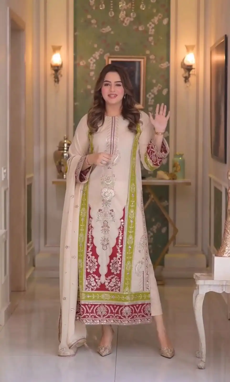 AD 238 Cream Roman Silk Salwar Suit Perfect for Wedding, Party, Lohri, Onam, Reception – . Grab it for ₹2399. Delivery 4-6 Working Days. Shop now. | Casual Suits, Jump Suits, Creative suits, Designer Suits, Palazzo Suits, Party Wear Suits, Patiala Suits, Salwar suit, Straight Suits