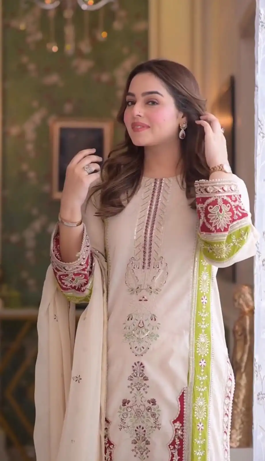 AD 238 Cream Roman Silk Salwar Suit Perfect for Wedding, Party, Lohri, Onam, Reception – . Grab it for ₹2399. Delivery 4-6 Working Days. Shop now. | Casual Suits, Jump Suits, Creative suits, Designer Suits, Palazzo Suits, Party Wear Suits, Patiala Suits, Salwar suit, Straight Suits