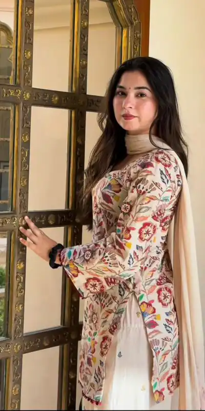 MF 532 Cream Color Cream Cambric Cotton Salwar Suit with Digital Print. Get it for ₹1999. Delivery 4-6 Working Days. Shop now. | Casual Suits, Jump Suits, Creative suits, Designer Suits, Palazzo Suits, Party Wear Suits, Patiala Suits, Salwar suit, Straight Suits