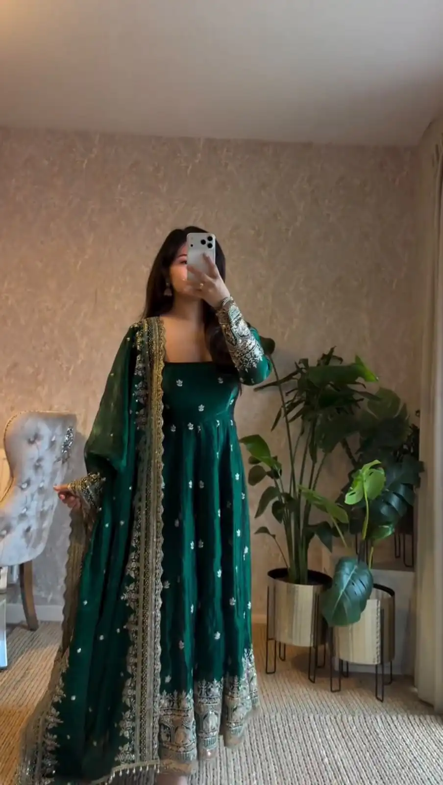 JF 033 Green in Maroon Georgette Sequins Work & Embroidery Work Gown . Introductory Price ₹2099. Delivery 4-6 Working Days. Shop now. | Bollywood Gowns, Creative Gowns, Designer Gowns, Embroidered Gowns, Gowns, Party Wear Gowns
