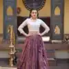 KA 5070 Wine | Cosmos Lehenga Choli with Embroidery Work & Bead Work. Available at ₹2599 only. Delivery 4-6 Working Days. Shop now. | Bollywood Lehenga, Creative Lehenga, Designer Lehenga, Embroidered Lehenga, Lehenga, Party Wear Lehenga