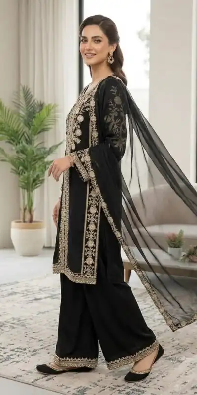 LG 2122 Black | Roman Salwar Suit with Sequins Work & Embroidery Work. Special Price ₹2149. Delivery 4-6 Working Days. Shop now. | Casual Suits, Jump Suits, Creative suits, Designer Suits, Palazzo Suits, Party Wear Suits, Patiala Suits, Salwar suit, Straight Suits