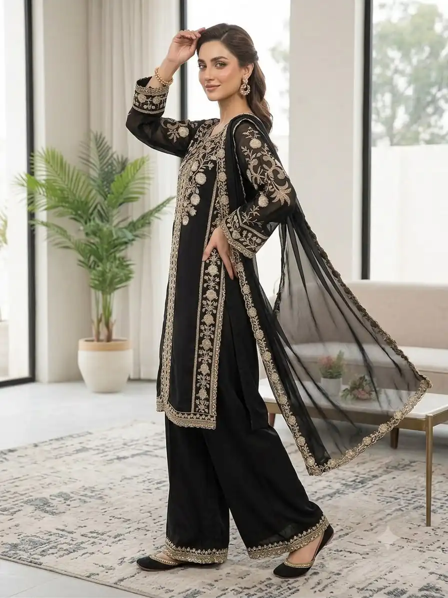 LG 2122 Black | Roman Salwar Suit with Sequins Work & Embroidery Work. Special Price ₹2149. Delivery 4-6 Working Days. Shop now. | Casual Suits, Jump Suits, Creative suits, Designer Suits, Palazzo Suits, Party Wear Suits, Patiala Suits, Salwar suit, Straight Suits