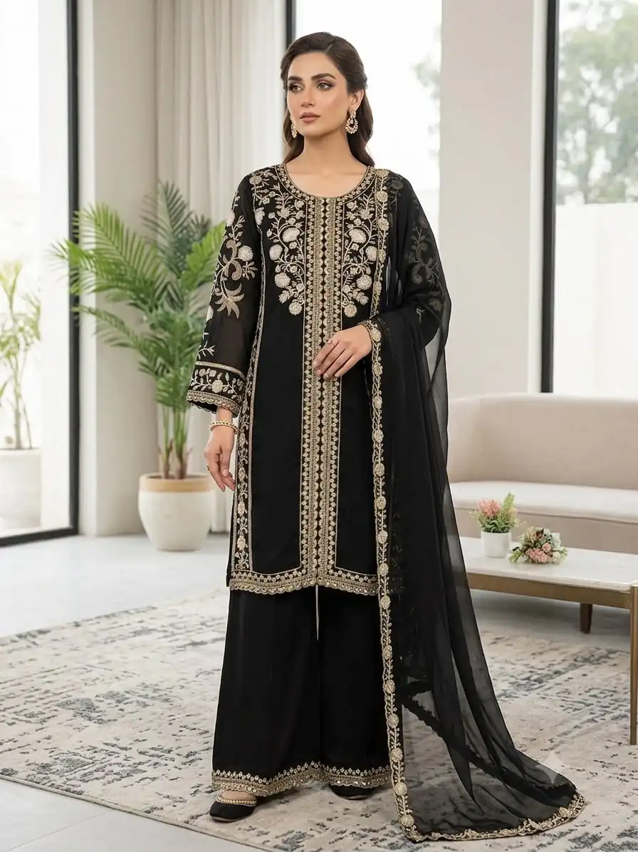 LG 2122 Black | Roman Salwar Suit with Sequins Work & Embroidery Work. Special Price ₹2149. Delivery 4-6 Working Days. Shop now. | Casual Suits, Jump Suits, Creative suits, Designer Suits, Palazzo Suits, Party Wear Suits, Patiala Suits, Salwar suit, Straight Suits