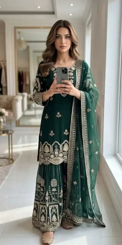 WW 1250 Cool Faux Georgette With 5 mm Sequence Work Salwar Suit Wedding, Party, Festive, Events Etc. Expected Delivery 4-6 Working Days @2399/- | Casual Suits, Jump Suits, Creative suits, Designer Suits, Palazzo Suits, Party Wear Suits, Patiala Suits, Salwar suit, Straight Suits