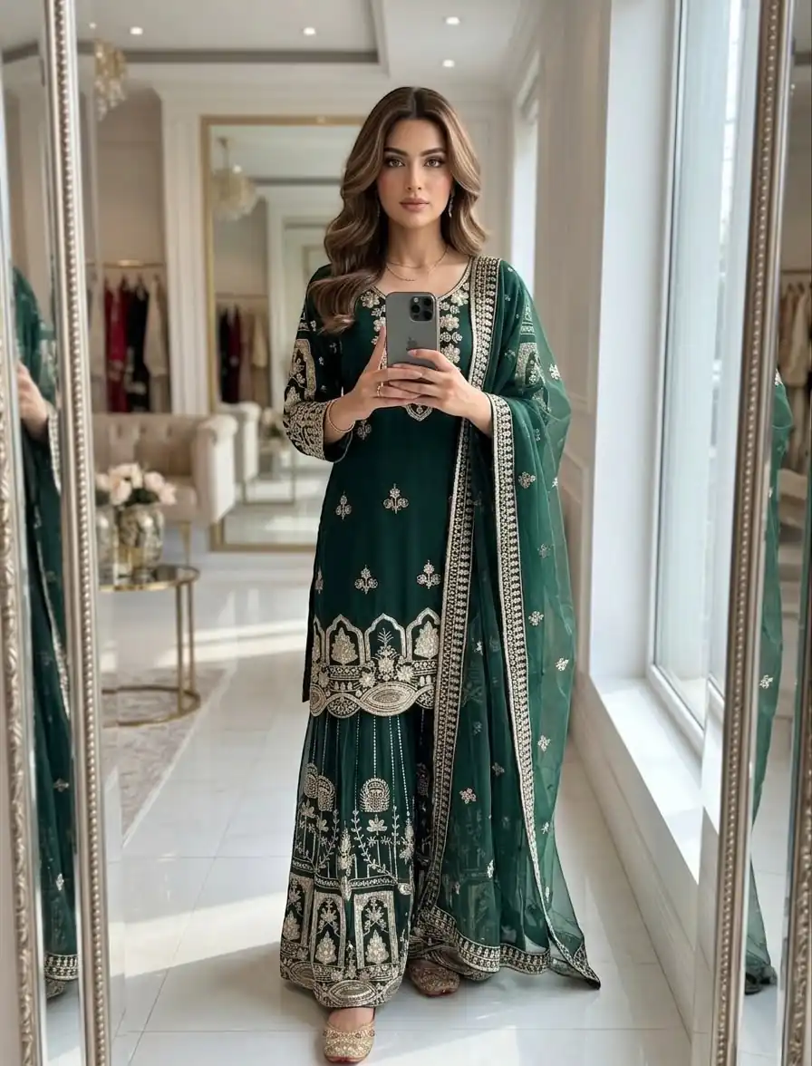 WW 1250 Cool Faux Georgette With 5 mm Sequence Work Salwar Suit Wedding, Party, Festive, Events Etc. Expected Delivery 4-6 Working Days @2399/- | Casual Suits, Jump Suits, Creative suits, Designer Suits, Palazzo Suits, Party Wear Suits, Patiala Suits, Salwar suit, Straight Suits