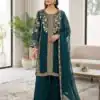 LG 2122 Teal | Roman Salwar Suit with Sequins Work & Embroidery Work. Special Price ₹2149. Delivery 4-6 Working Days. Shop now. | Casual Suits, Jump Suits, Creative suits, Designer Suits, Palazzo Suits, Party Wear Suits, Patiala Suits, Salwar suit, Straight Suits