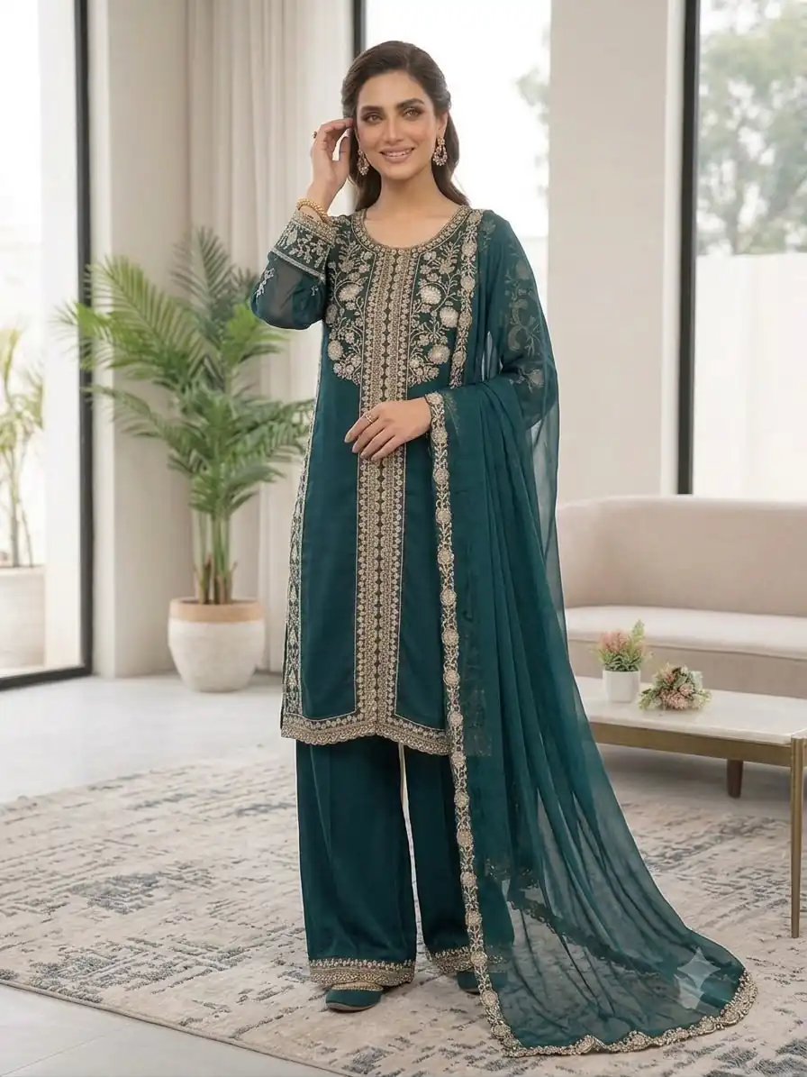 LG 2122 Teal | Roman Salwar Suit with Sequins Work & Embroidery Work. Special Price ₹2149. Delivery 4-6 Working Days. Shop now. | Casual Suits, Jump Suits, Creative suits, Designer Suits, Palazzo Suits, Party Wear Suits, Patiala Suits, Salwar suit, Straight Suits