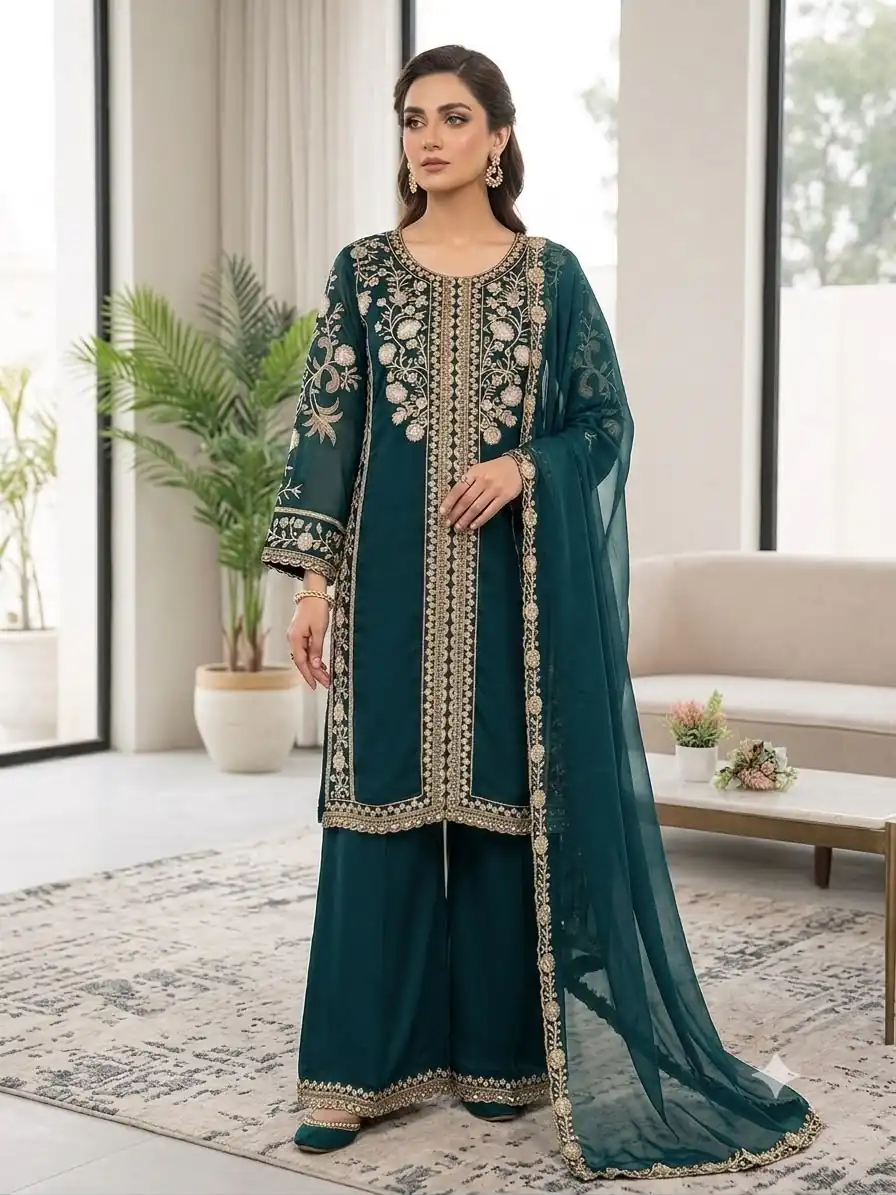 LG 2122 Teal | Roman Salwar Suit with Sequins Work & Embroidery Work. Special Price ₹2149. Delivery 4-6 Working Days. Shop now. | Casual Suits, Jump Suits, Creative suits, Designer Suits, Palazzo Suits, Party Wear Suits, Patiala Suits, Salwar suit, Straight Suits