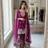 WW 1250 Wine Faux Georgette With 5 mm Sequence Work Salwar Suit Wedding, Party, Festive, Events Etc. Expected Delivery 4-6 Working Days @2399/- | Casual Suits, Jump Suits, Creative suits, Designer Suits, Palazzo Suits, Party Wear Suits, Patiala Suits, Salwar suit, Straight Suits