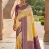 MB 6079 Cream Soft Banarasi Silk Saree with Zari Work & Moti Work. Introductory Price ₹1949. Delivery 4-6 Working Days. Shop now. | Creative Sarees, Bollywood Sarees, Designer Sarees, Embroidered Sarees, Ethnic Saree, Modern Digital sarees, Party Wear Sarees, Sarees