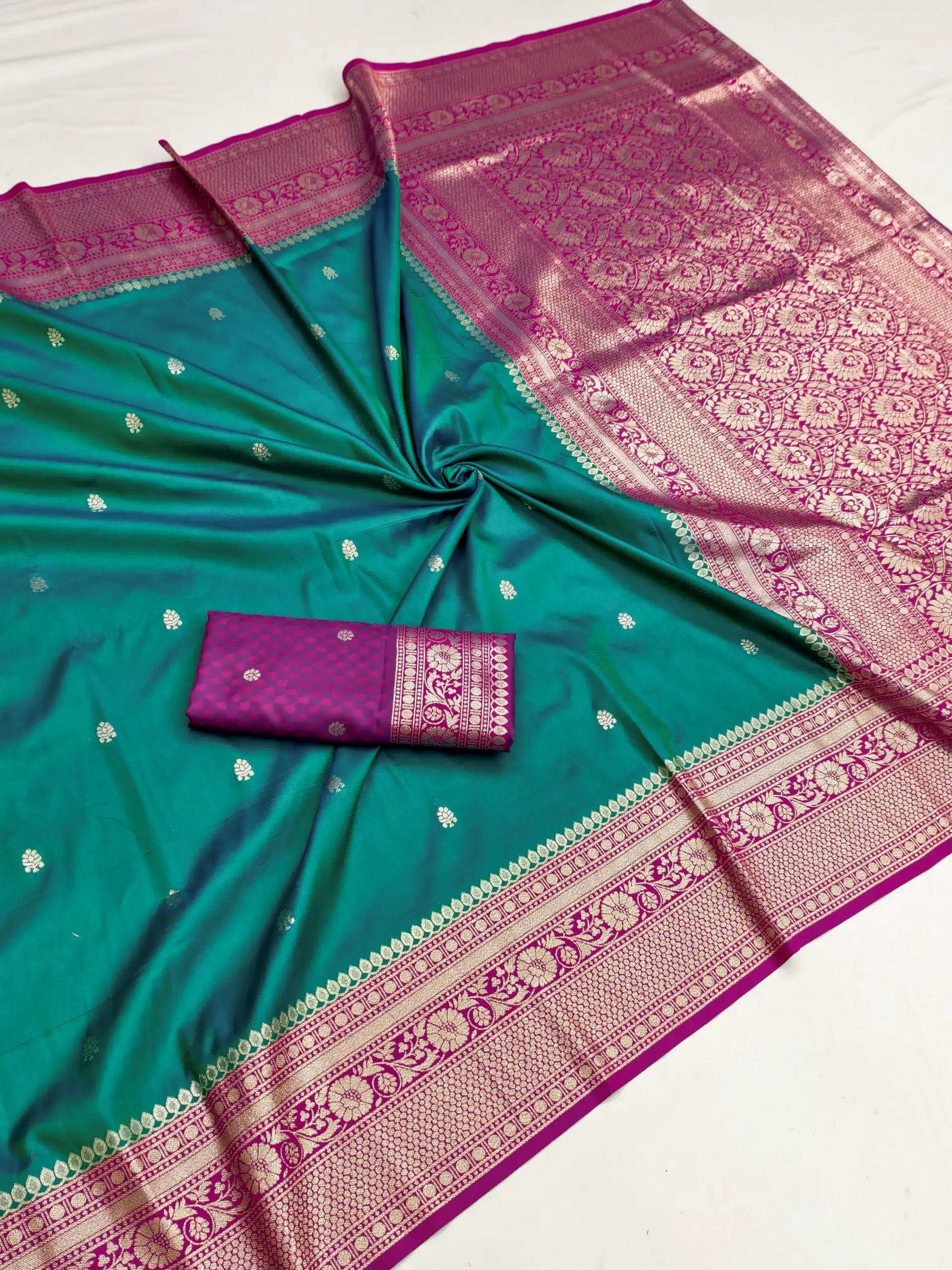 MB 6079 Firozi Soft Banarasi Silk Saree with Zari Work & Moti Work. Introductory Price ₹1949. Delivery 4-6 Working Days. Shop now. | Creative Sarees, Bollywood Sarees, Designer Sarees, Embroidered Sarees, Ethnic Saree, Modern Digital sarees, Party Wear Sarees, Sarees