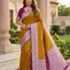 MB 6079 Mustered Soft Banarasi Silk Saree with Zari Work & Moti Work. Introductory Price ₹1949. Delivery 4-6 Working Days. Shop now. | Creative Sarees, Bollywood Sarees, Designer Sarees, Embroidered Sarees, Ethnic Saree, Modern Digital sarees, Party Wear Sarees, Sarees