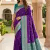 MB 6079 Purple Soft Banarasi Silk Saree with Zari Work & Moti Work. Introductory Price ₹1949. Delivery 4-6 Working Days. Shop now. | Creative Sarees, Bollywood Sarees, Designer Sarees, Embroidered Sarees, Ethnic Saree, Modern Digital sarees, Party Wear Sarees, Sarees