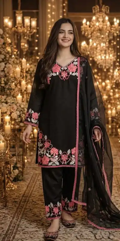 AD 235 Black Satin Rayon Salwar Suit Perfect for Wedding, Party, Haldi, Holi, Housewarming – . Now at just ₹1949. Delivery 4-6 Working Days. Shop now. | Casual Suits, Jump Suits, Creative suits, Designer Suits, Palazzo Suits, Party Wear Suits, Patiala Suits, Salwar suit, Straight Suits