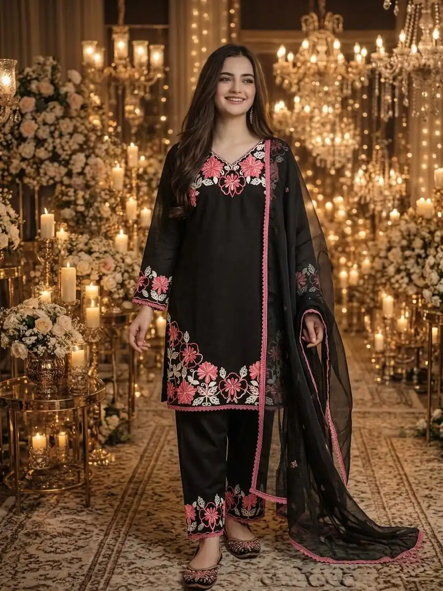 AD 235 Black Satin Rayon Salwar Suit Perfect for Wedding, Party, Haldi, Holi, Housewarming – . Now at just ₹1949. Delivery 4-6 Working Days. Shop now. | Casual Suits, Jump Suits, Creative suits, Designer Suits, Palazzo Suits, Party Wear Suits, Patiala Suits, Salwar suit, Straight Suits